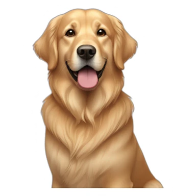 Cœur avec un Golden retriver  sticker