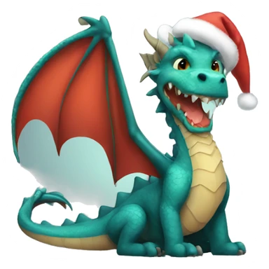 dragon wearing xmas sticker