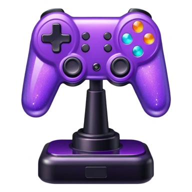 glitter purple and joystick sticker