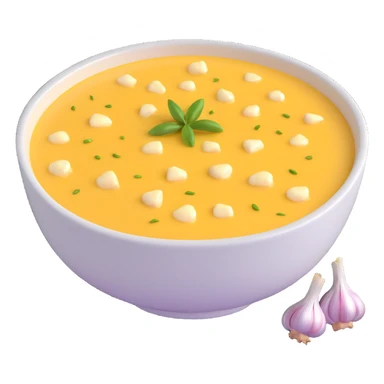 bowl of allioli sauce with garlic cloves sticker