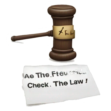 the law with a check mark sticker
