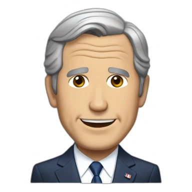 anime George W. Bush sticker