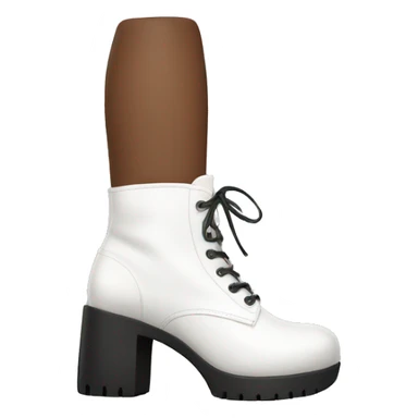 Puffy oversized chunky white boots sticker