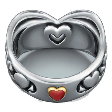 chrome heart ring sticker