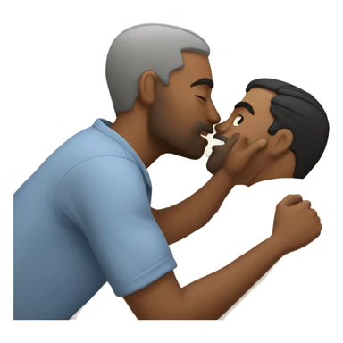Make a man kissing a man in the bed sticker