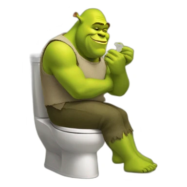 Shrek au toilette sticker