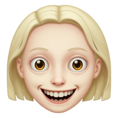 Weird creepy smile  sticker