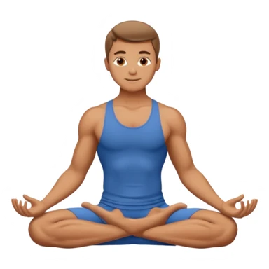 guy working out yoga sticker