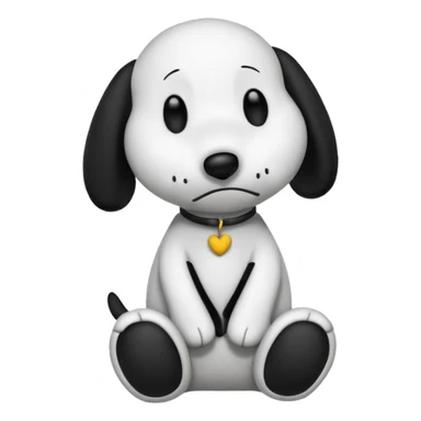Snoopy acostado llorando sticker