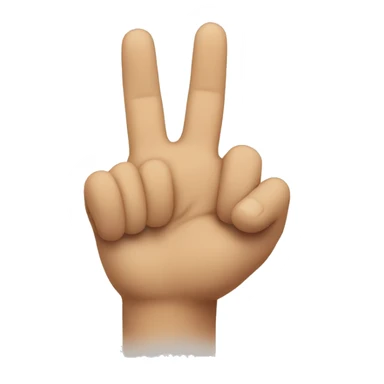 hand with 2 finger  up sticker