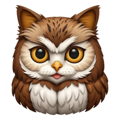 Make a cat owl sticker