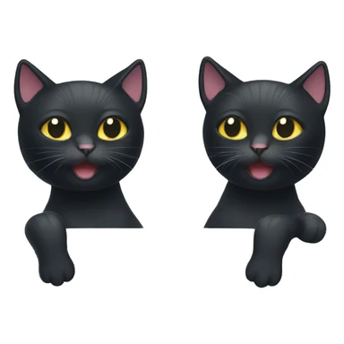 Black cat taking shower sticker