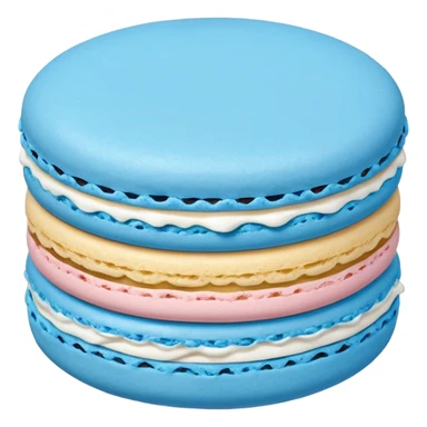 Single blue macaron sticker