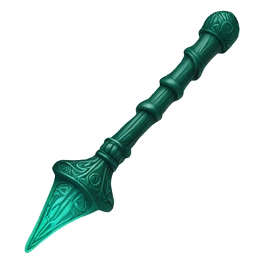 dark green magic wand sticker