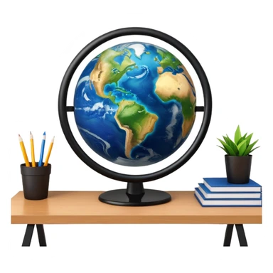 Planet earth emoji on the office  sticker