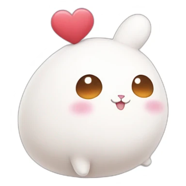 Molang portrait with heart shaped eyes sticker