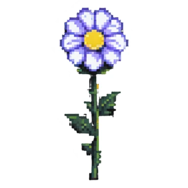 flower in pixel art style sticker