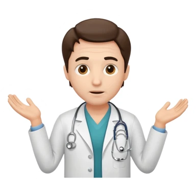The doctor shrugging his shoulders sticker