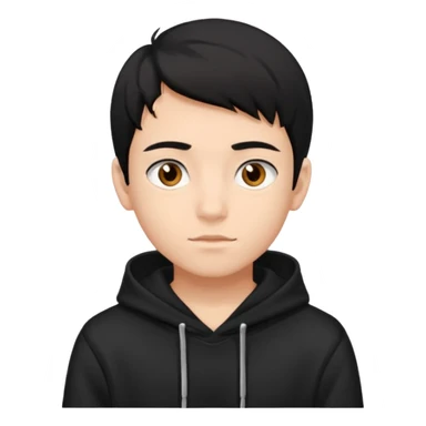 Chłopak brązowe oczy czarne włosy bluza czarna i taki bardziej żeby wyglądał na 18 latka sticker