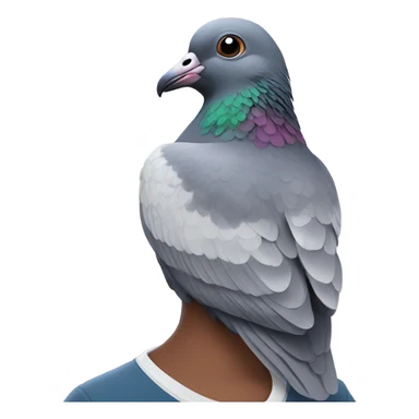 Pigeon with a person  sticker