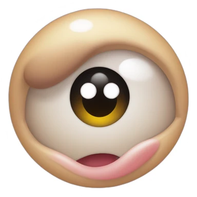 eye up with tongue stuck out while blushing sticker