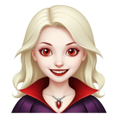 Smiling vampire girl  sticker