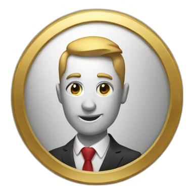 coin wearing suit sticker