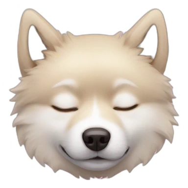 Sleeping pomsky sticker