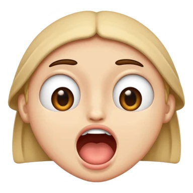 😂😮 mische die zwei emojis (von apple) so das bis auf dem mund alles so ist wie beim ersten und der mund ist wie der zweite sticker