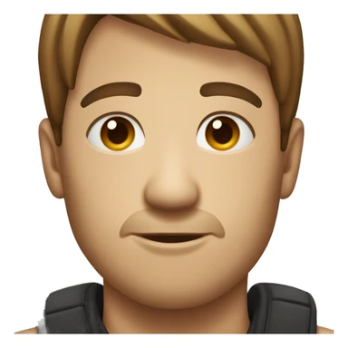 man with round face, short brown hair, nose ring darkhair sticker