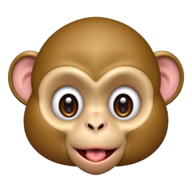 monkey sticking out tongue shy sticker