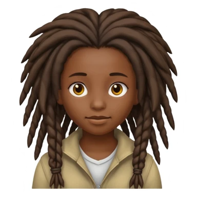 a girl with dreadlocks sticker