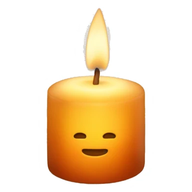 A amber colour round shape candle sticker