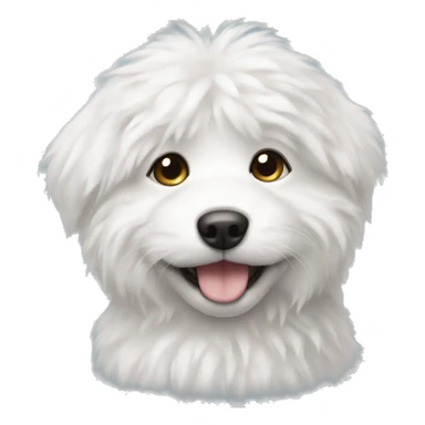 White fluffy puppy sticker