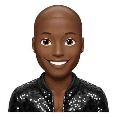 Tyrese Gibson with black sequin outfit sticker