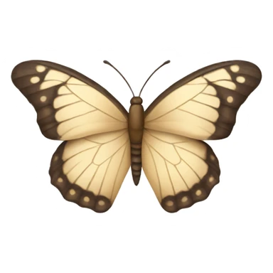 Beige butterfly sticker