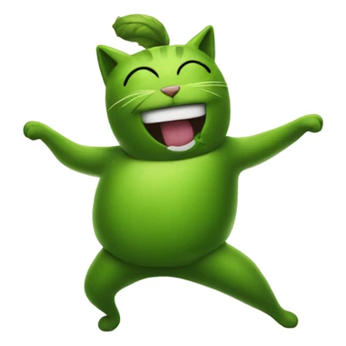 cat dancing in pickle costume sticker