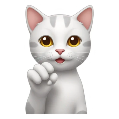 Cat with Heart hand sticker