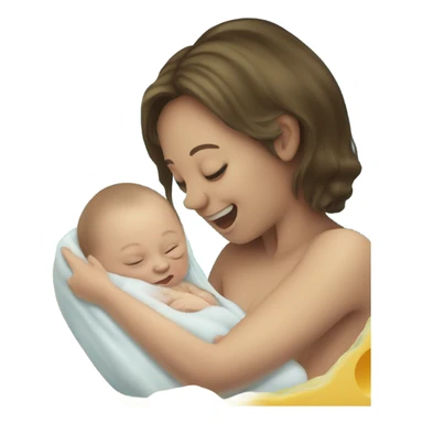 A cheese holding a newborn and the newborn is Down syndrome and they are all underwater sticker