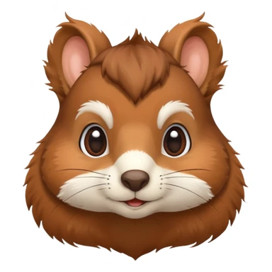 squirrel head, cute sticker
