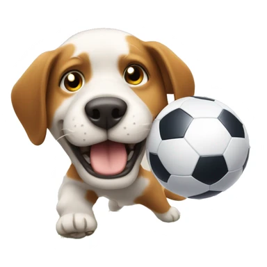 the dog and the cat playing football sticker