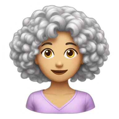 Cheveux bouclés femme sticker