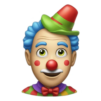 confused clown sticker