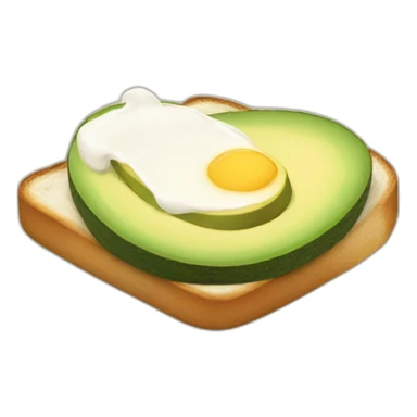 flat white and avocado toast sticker