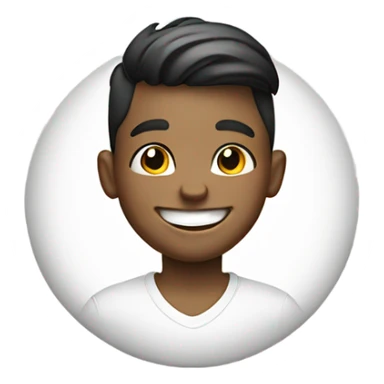 smiling boy in white shirt with a grill and face tattoo sticker