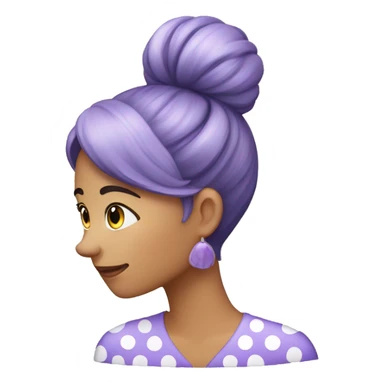 A young woman with lavender kurti white spots saying bye sticker