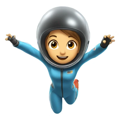girl Indoor skydiving sticker