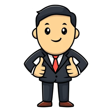 business meeting thumbs up sticker