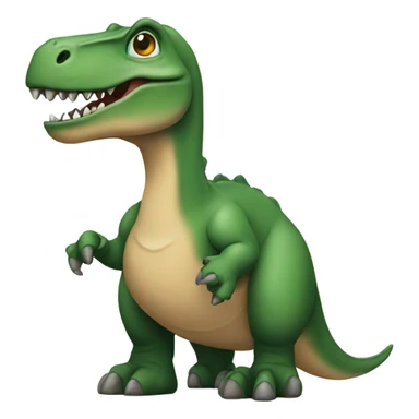 dino pointed towards the front left sticker