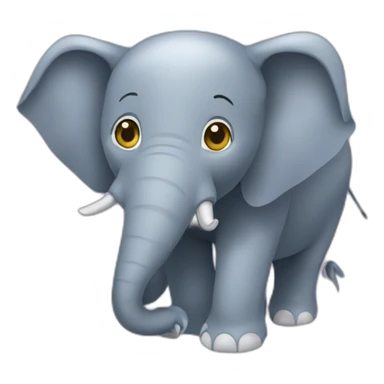 Éléphant sur chat sticker